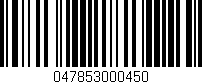 Código de barras (EAN, GTIN, SKU, ISBN): '047853000450'