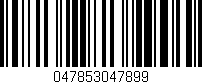 Código de barras (EAN, GTIN, SKU, ISBN): '047853047899'