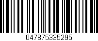 Código de barras (EAN, GTIN, SKU, ISBN): '047875335295'