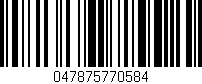 Código de barras (EAN, GTIN, SKU, ISBN): '047875770584'