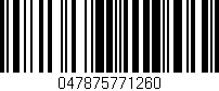Código de barras (EAN, GTIN, SKU, ISBN): '047875771260'