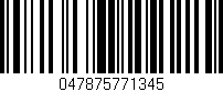 Código de barras (EAN, GTIN, SKU, ISBN): '047875771345'