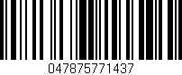 Código de barras (EAN, GTIN, SKU, ISBN): '047875771437'