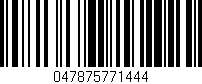 Código de barras (EAN, GTIN, SKU, ISBN): '047875771444'
