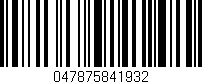 Código de barras (EAN, GTIN, SKU, ISBN): '047875841932'