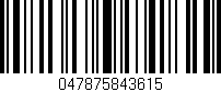 Código de barras (EAN, GTIN, SKU, ISBN): '047875843615'