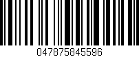 Código de barras (EAN, GTIN, SKU, ISBN): '047875845596'