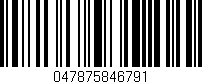 Código de barras (EAN, GTIN, SKU, ISBN): '047875846791'