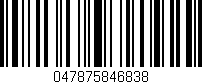 Código de barras (EAN, GTIN, SKU, ISBN): '047875846838'