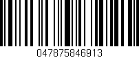 Código de barras (EAN, GTIN, SKU, ISBN): '047875846913'