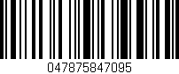Código de barras (EAN, GTIN, SKU, ISBN): '047875847095'