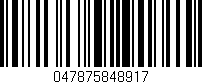 Código de barras (EAN, GTIN, SKU, ISBN): '047875848917'