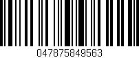 Código de barras (EAN, GTIN, SKU, ISBN): '047875849563'