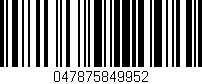 Código de barras (EAN, GTIN, SKU, ISBN): '047875849952'