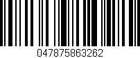 Código de barras (EAN, GTIN, SKU, ISBN): '047875863262'