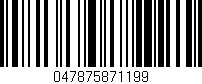 Código de barras (EAN, GTIN, SKU, ISBN): '047875871199'