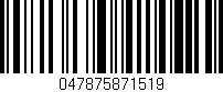 Código de barras (EAN, GTIN, SKU, ISBN): '047875871519'