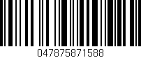 Código de barras (EAN, GTIN, SKU, ISBN): '047875871588'