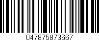 Código de barras (EAN, GTIN, SKU, ISBN): '047875873667'