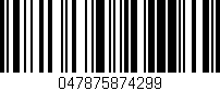 Código de barras (EAN, GTIN, SKU, ISBN): '047875874299'