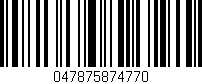 Código de barras (EAN, GTIN, SKU, ISBN): '047875874770'