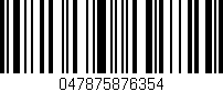 Código de barras (EAN, GTIN, SKU, ISBN): '047875876354'