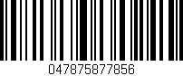 Código de barras (EAN, GTIN, SKU, ISBN): '047875877856'