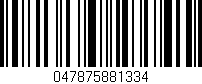 Código de barras (EAN, GTIN, SKU, ISBN): '047875881334'