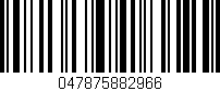 Código de barras (EAN, GTIN, SKU, ISBN): '047875882966'