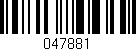 Código de barras (EAN, GTIN, SKU, ISBN): '047881'