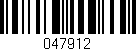 Código de barras (EAN, GTIN, SKU, ISBN): '047912'
