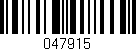 Código de barras (EAN, GTIN, SKU, ISBN): '047915'