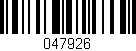 Código de barras (EAN, GTIN, SKU, ISBN): '047926'