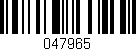 Código de barras (EAN, GTIN, SKU, ISBN): '047965'