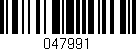 Código de barras (EAN, GTIN, SKU, ISBN): '047991'