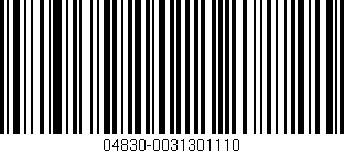 Código de barras (EAN, GTIN, SKU, ISBN): '04830-0031301110'