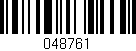 Código de barras (EAN, GTIN, SKU, ISBN): '048761'