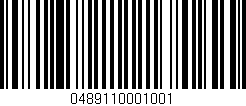Código de barras (EAN, GTIN, SKU, ISBN): '0489110001001'
