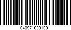 Código de barras (EAN, GTIN, SKU, ISBN): '0489710001001'