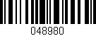Código de barras (EAN, GTIN, SKU, ISBN): '048980'