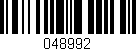 Código de barras (EAN, GTIN, SKU, ISBN): '048992'