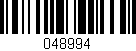 Código de barras (EAN, GTIN, SKU, ISBN): '048994'