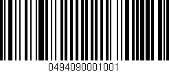 Código de barras (EAN, GTIN, SKU, ISBN): '0494090001001'