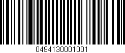 Código de barras (EAN, GTIN, SKU, ISBN): '0494130001001'