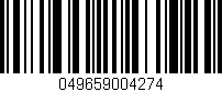 Código de barras (EAN, GTIN, SKU, ISBN): '049659004274'