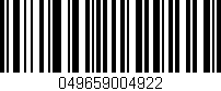 Código de barras (EAN, GTIN, SKU, ISBN): '049659004922'