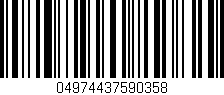 Código de barras (EAN, GTIN, SKU, ISBN): '04974437590358'