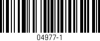 Código de barras (EAN, GTIN, SKU, ISBN): '04977-1'
