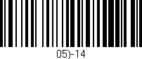 Código de barras (EAN, GTIN, SKU, ISBN): '05)-14'