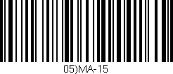 Código de barras (EAN, GTIN, SKU, ISBN): '05)MA-15'